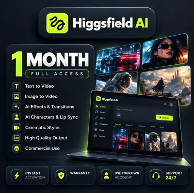 Higgsfield AI  1 месяц – BASIC |  PRO | Ultra | FULL  ГАРАНТИЯ
