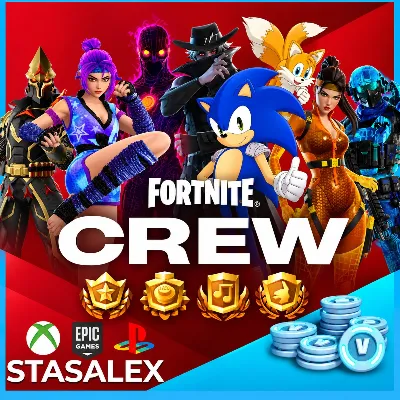 ⚡FORTNITE CREW 1-MONTH + BATTLE PASS + 800V-BUCKS VIA EPIC | ALL PLATFORMS