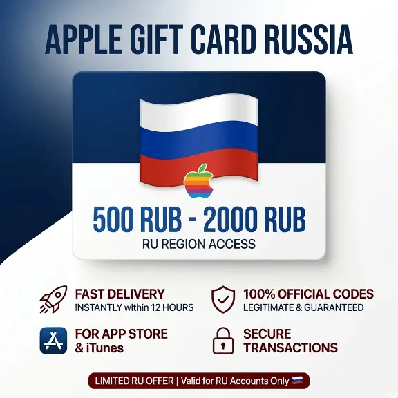 🇷🇺⚡ Apple Gift Card Russia | App Store & iTunes (500 - 2000 RUB) 🚀