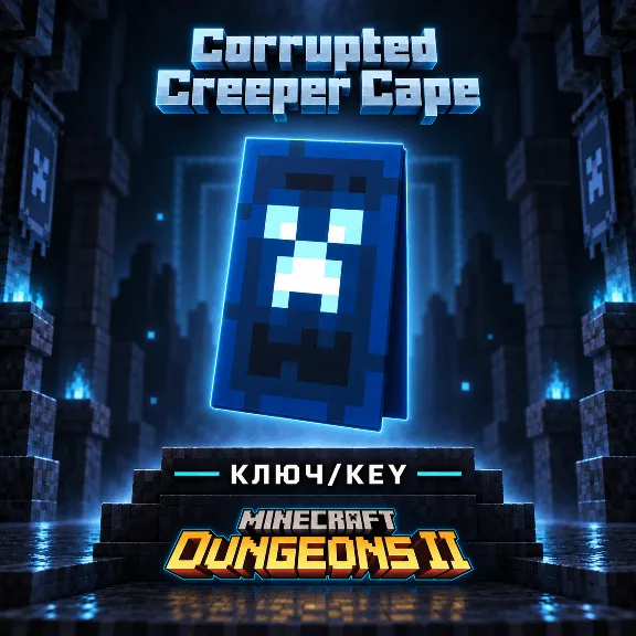 MINECRAFT DUNGEONS II | CORRUPTED CREEPER CAPE | CAPE/SKIN | KEY