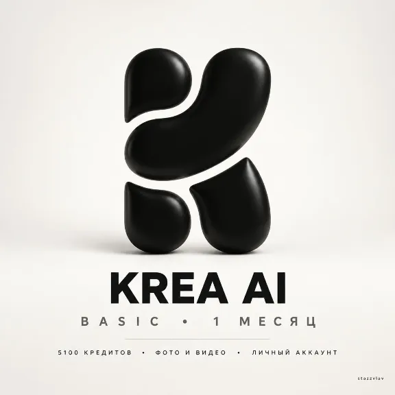 [24/7] | KREA AI BASIC | 1 МЕСЯЦ | 5100 КРЕДИТОВ | ФОТО + ВИДЕО | ЛИЧНЫЙ АККАУНТ