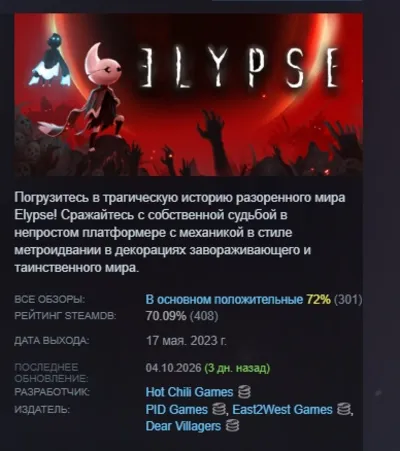 Elypse AUTODELIVERY STEAM GIFT INSTANTLY