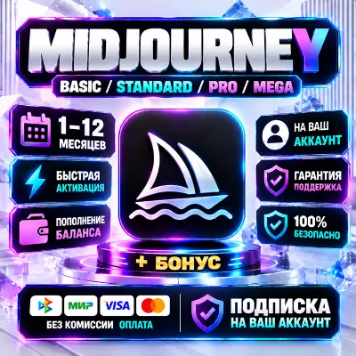 MIDJOURNEY - 1-12 Months / All Plans / Official Subscriptions / Full Warranty