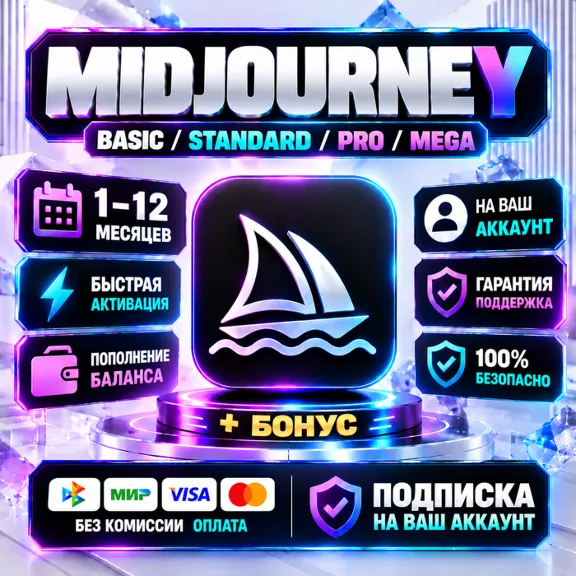 MIDJOURNEY - 1-12 Months / All Plans / Official Subscriptions / Full Warranty