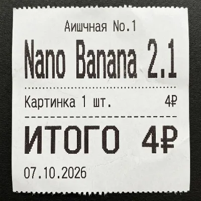 Nano Banana 2.1 · 4 ₽ per image