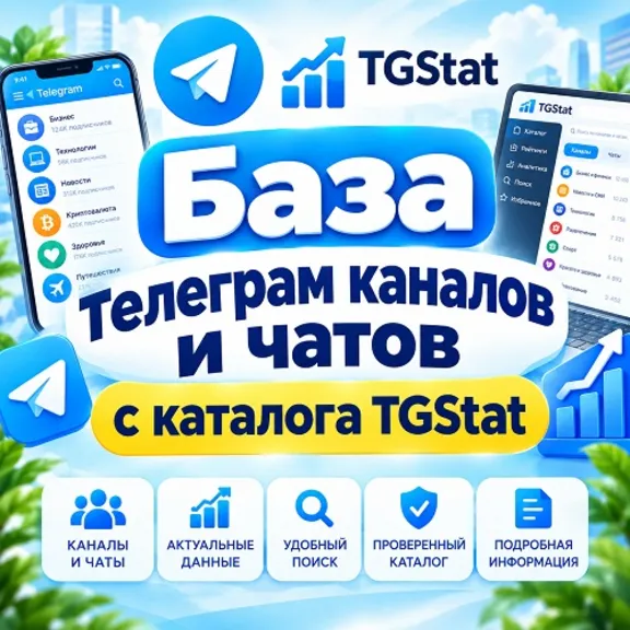 Telegram channels and chats database from TGSTAT catalog (2026)