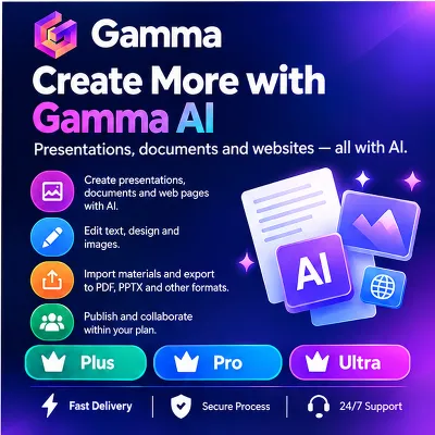 Gamma AI Plus / Pro / Ultra | 1 Month | Ready Account or Upgrade