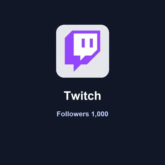 Купить Twitch Followers #1 — 1,000 — Twitch Followers [Refill: 30 Days ...